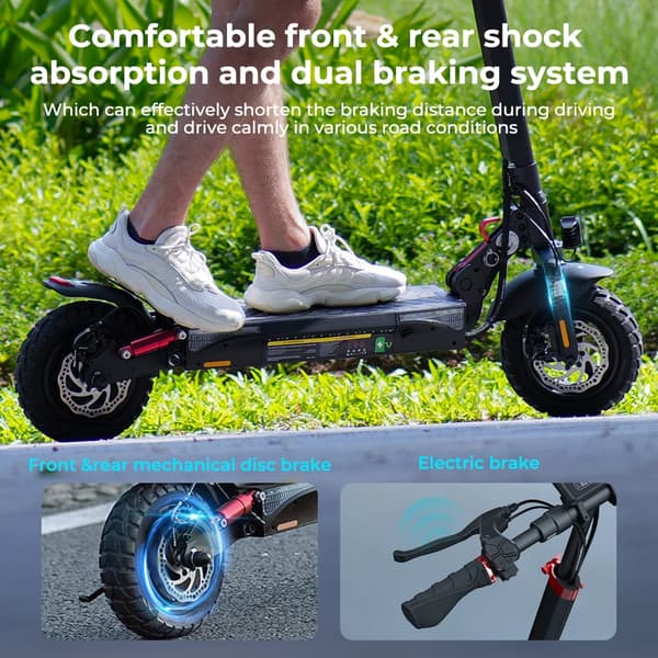 iScooter iX3 foldbar elektrisk scooter, 800W motor, maks. hastighed 40 km/t, rækkevidde 40 km, med APP-kontrol, belastningskapacitet 120 kg