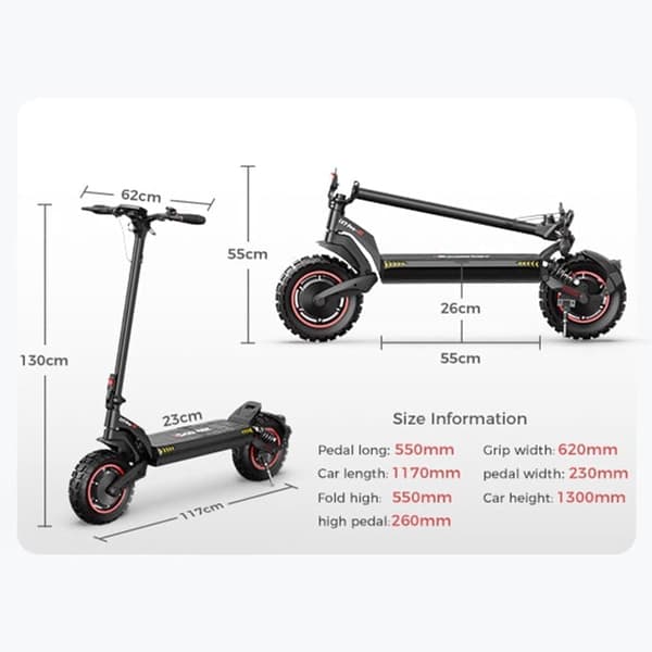 iScooter iX7pro  elektrisk skoter,1000w*2 dubbeldrivmotor, Med appkontroll,intelligent LCD-skärm,dubbel stötdämpning fram