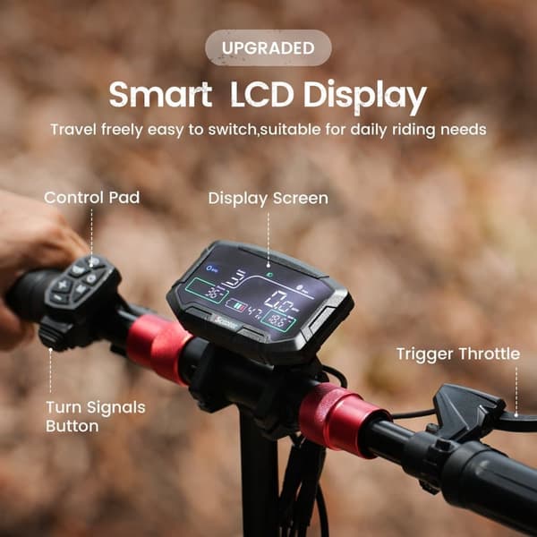 iScooter iX8 hopfällbar elektrisk skoter ,48V20Ah batteri, räckvidd 70km, Smart LCD-skärm