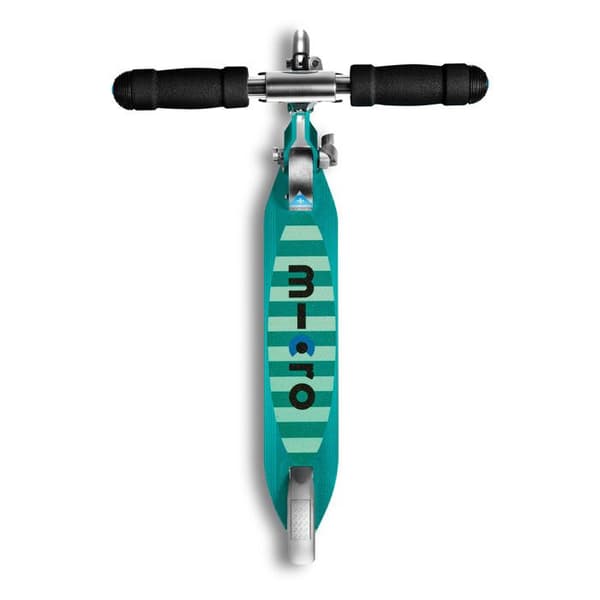 Barnsparkcykel Micro Sprite LED Bensinblå - 2 hopfällbara belysta hjul