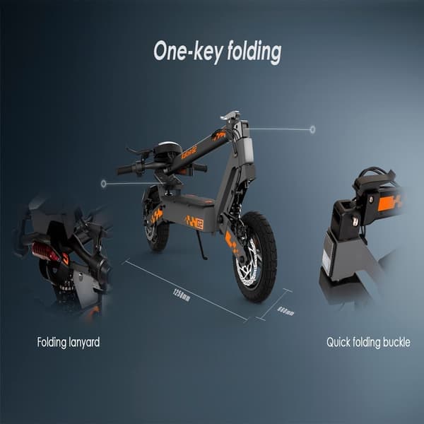 KuKirin G2 10'' voksen el-scooter, 800W motor, 15AH batteri, udholdenhed: 55KM, op til 45KM/H