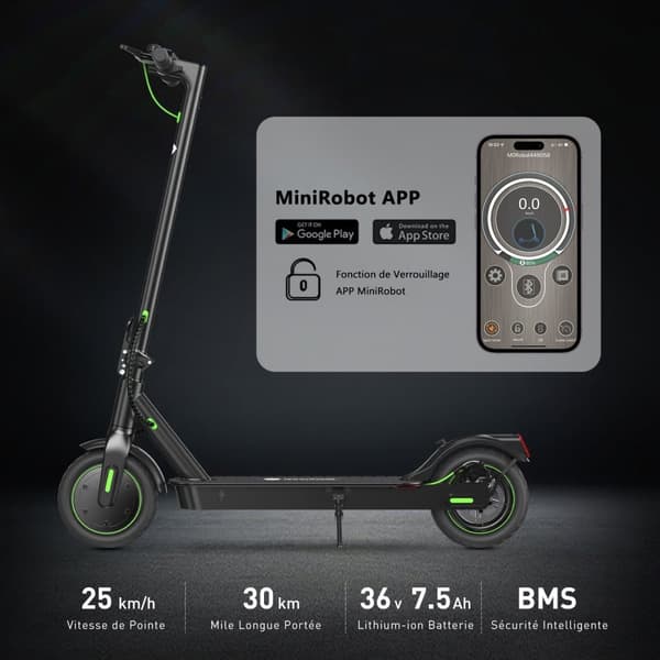 iSinwheel S9 Pro taitettava sähköskootteri 350W, 36V 7.5Ah akku, 8.5" renkaat, maksiminopeus 25km/h, kantama 30km, älykäs sovellus