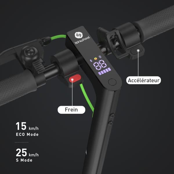 iSinwheel S9 Pro taitettava sähköskootteri 350W, 36V 7.5Ah akku, 8.5" renkaat, maksiminopeus 25km/h, kantama 30km, älykäs sovellus