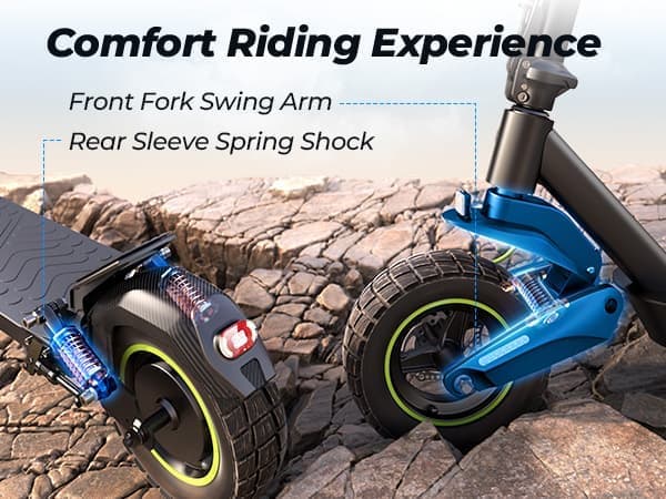 iSinwheel S10 Max foldbar elektrisk scooter 1000W, batteri48V 15Ah, maksimal hastighed 45 km/t, rækkevidde 60 km, intelligent APP, LED-skærm