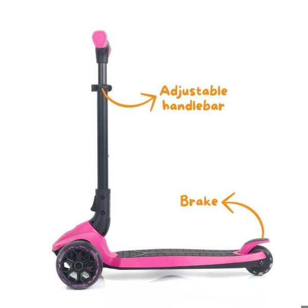 Fällbar Sparkcykel för Barn Lamborghini - med Belysning - 3 till 6 år - Rosa