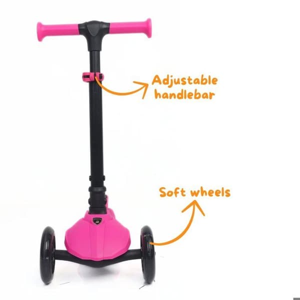 Hopfällbar sparkcykel för barn Lamborghini - 3 till 6 år - med 3 hjul - Rosa