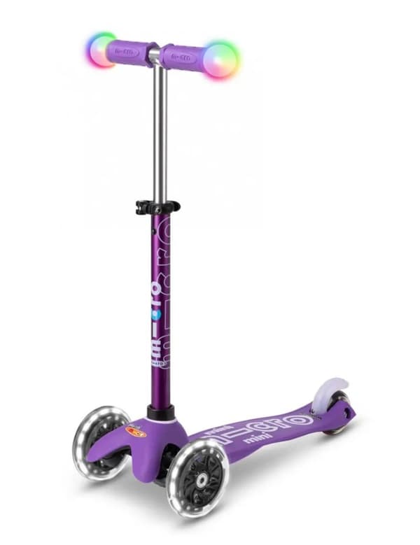 Micro Scooter Mini Deluxe Magic Lilla LED Lilla