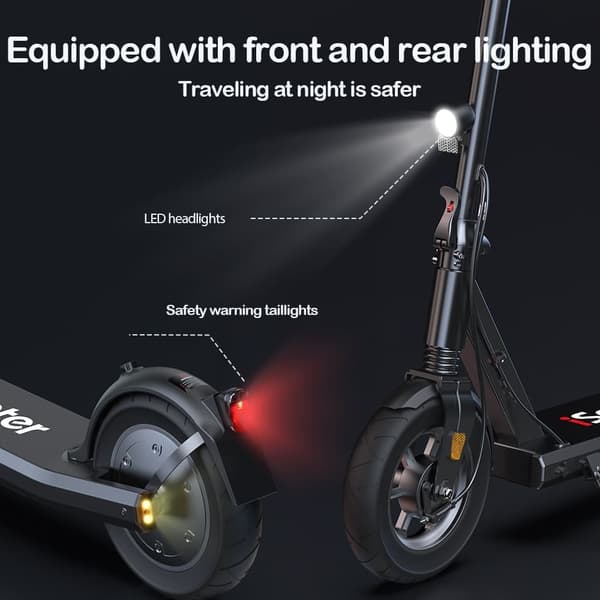 iScooter i9S foldbar elektrisk scooter 500W, 36V 10Ah batteri, 30 km rækkevidde & 30 km / t, 10 "dæk, udskiftelig pedalaksel