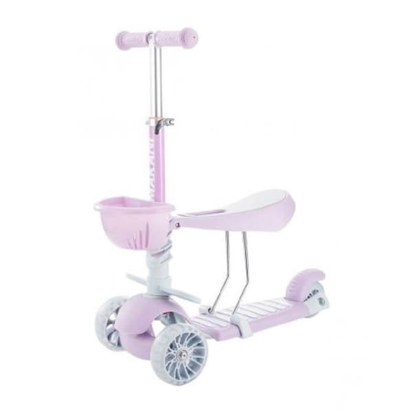 Barn scooter Makani BonBon med LED-framhjul - Lila