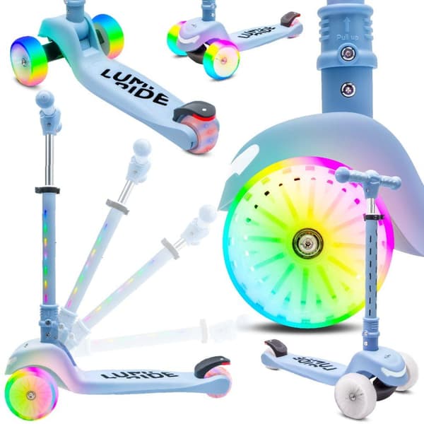 Lasten skootteri LED 7 väriä 20 ohjelmaa sateenkaari sininen Sun Baby