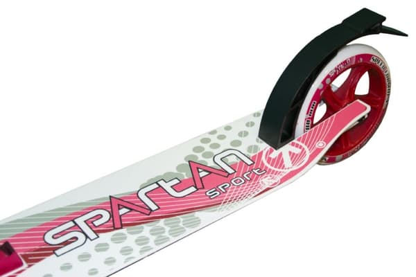 Jumbo SPARTAN II hopfällbar sparkcykel - 230 mm vit