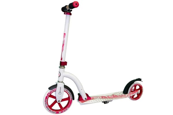 Jumbo SPARTAN II hopfällbar sparkcykel - 230 mm vit