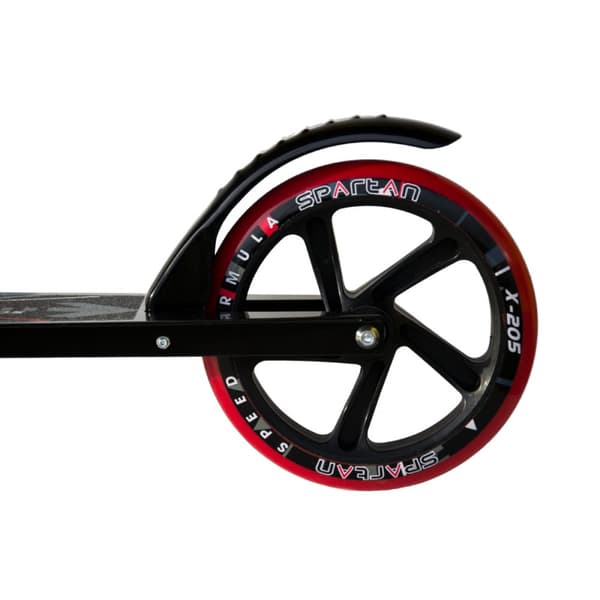 Fällbar sparkcykel SPARTAN Jumbo 205 mm svart och röd