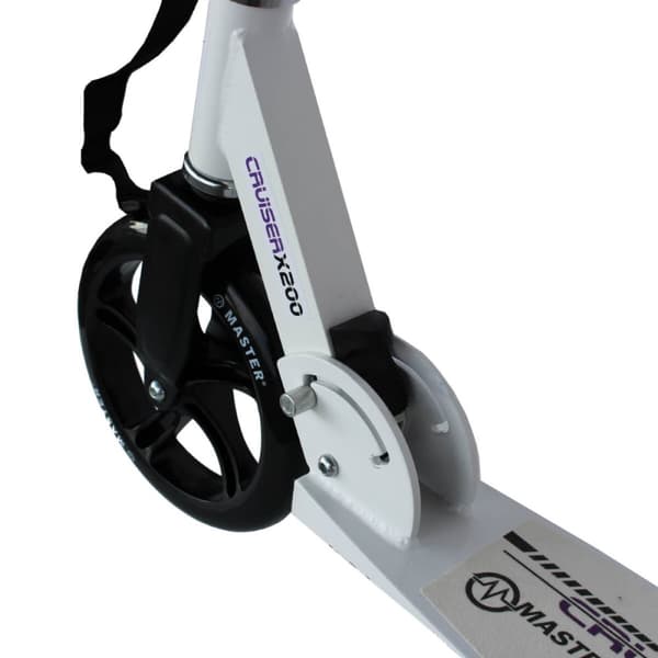Sammenklappelig scooter med transportrem MASTER Cruiser 200 mm HVID