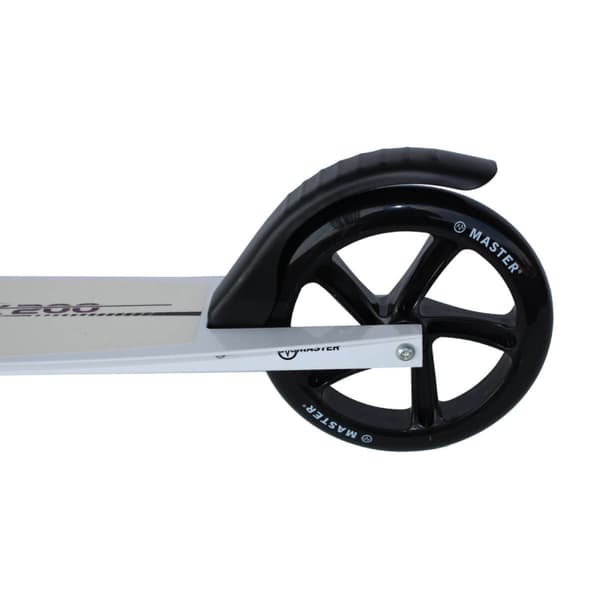 Sammenklappelig scooter med transportrem MASTER Cruiser 200 mm HVID