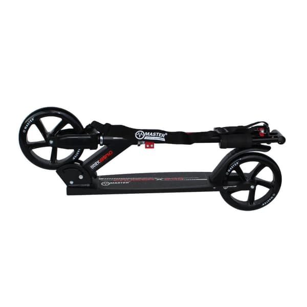 Fällbar skoter med transportband MASTER Cruiser 200 mm Röd