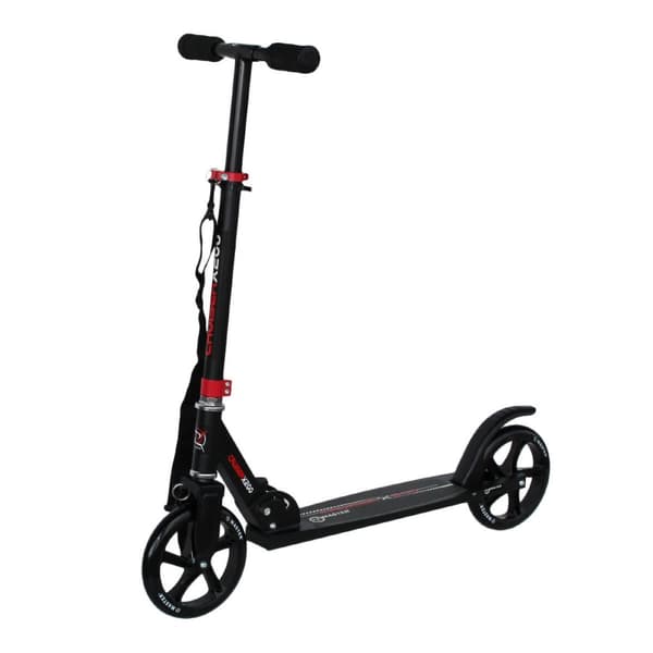 Sammenklappelig scooter med transportrem MASTER Cruiser 200 mm Rød