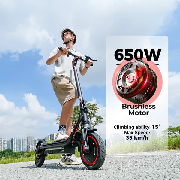 iScooter W7 foldbar elektrisk scooter 350W, 36V 7,8Ah batteri, 8,5" dæk, maksimal hastighed 35 km/t, rækkevidde 30 km, intelligent APP