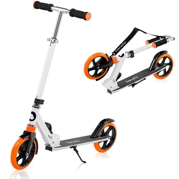 Trottinette - LIONELO - Luca - Upp till 100kg - Vit - 20 cm hjul