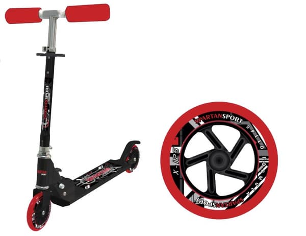 Tvåhjulig hopfällbar skoter Scooter X 125 mm