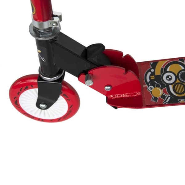 Level Up fällbar skoter 125 mm - röd