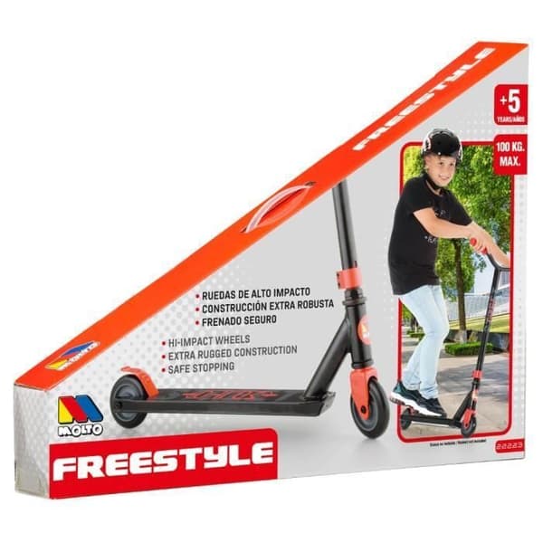 Deluxe fri stil skoter för barn - Röd