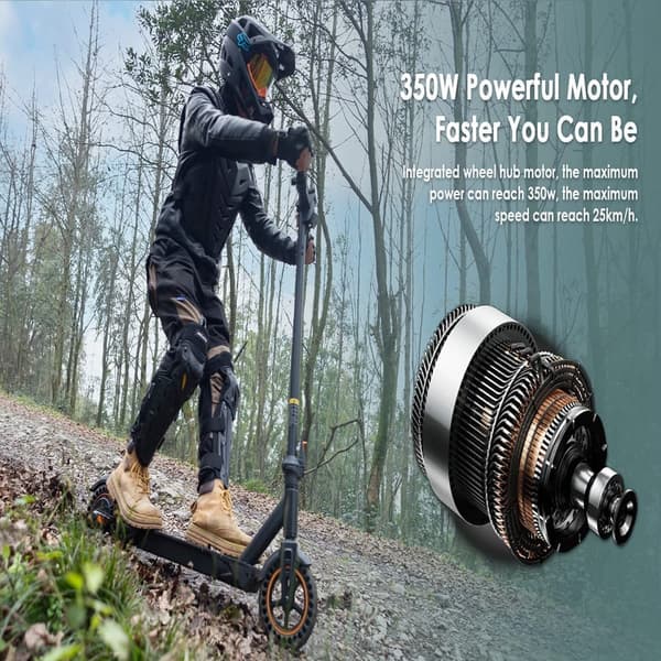 KuKirin S1 Max elskoter, 350W motor, 30KM/H, 36V 10,4AH batteri, uthållighet på ca 35-39KM.