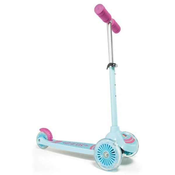 Barnskoter - Maxi Scooter Rosa - 3 hjul - LED-belysning