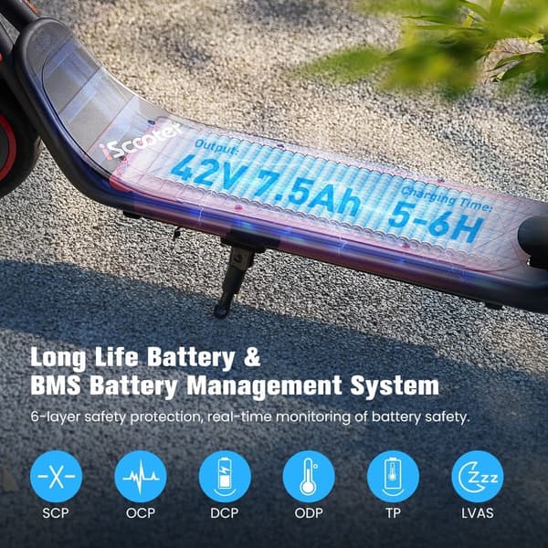 iScooter i9M-2025 uusin sähköskootteri 10 tuumaa, 500 W moottori, 35 km/h ja 30 km kantama, älykäs sovellus, älykäs LCD-näyttö