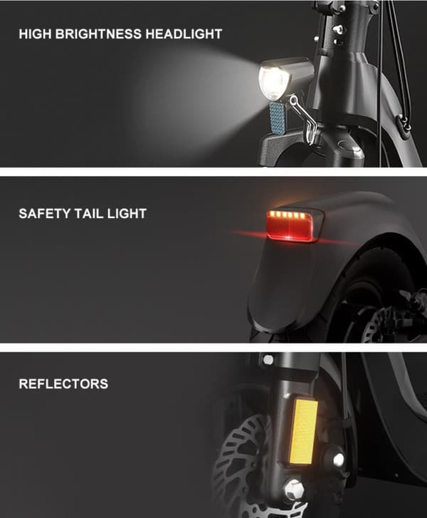 JOYOR C10E 500W 48V 10.4Ah (499.2Wh) 40KM 20km/h, 10 tuuman renkaan taitettava kaupungin sähköskootteri