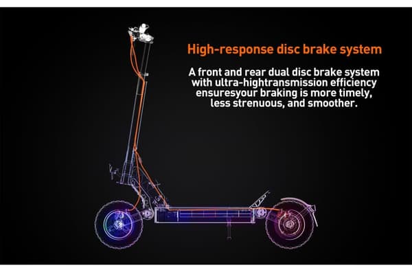 JOYOR S5-Z foldbar elektrisk scooter 600W, 48V13AH batteri, tophastighed 45 km/t, 10 tommer offroad oppustelige dæk, bruges til bypendling