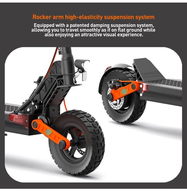 JOYOR S5-Z foldbar elektrisk scooter 600W, 48V13AH batteri, tophastighed 45 km/t, 10 tommer offroad oppustelige dæk, bruges til bypendling