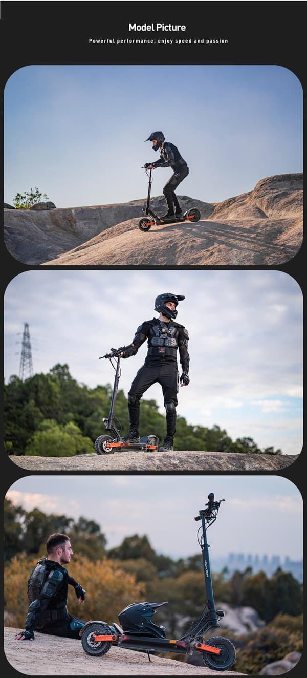 JOYOR S8-S-Z elektrisk scooter til voksne, 600W*2 dobbeltdrevsmotor, 48V 26AH batteri, 10 tommer terrængående dæk, rækkevidde 80 km, foldbar