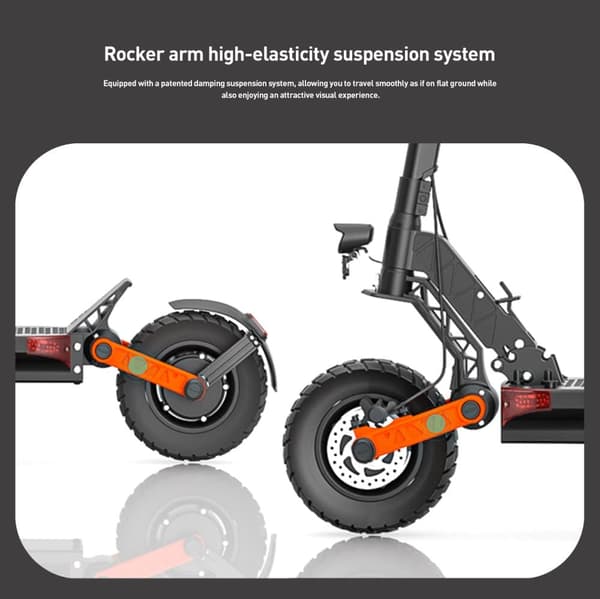 JOYOR S10-S-Z foldbar elektrisk scooter, 1000W*2 dobbeltdrev, 60V 18AH batteri, rækkevidde 75 km, hydrauliske bremser for og bag