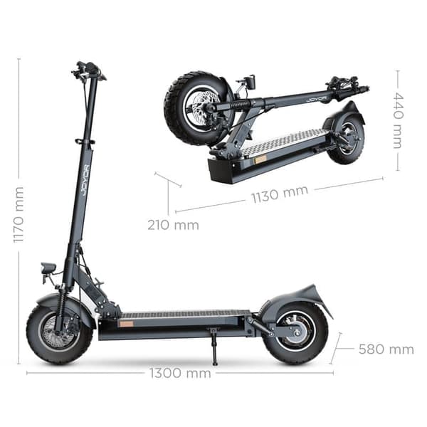 JOYOR Y8-S 10 tuuman sähköskootteri, 48V 26Ah akku, 500W moottori, max 20 km/h, 3 nopeustasoa