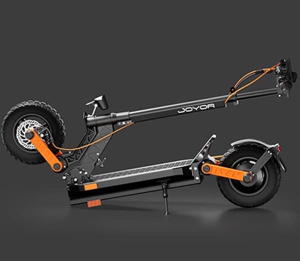 JOYOR S5Pro 10 tommer elektrisk scooter, 500W motor, 48V 26Ah batteri, maks. 20 km/t, 70-90 km rækkevidde, dobbelt støddæmper