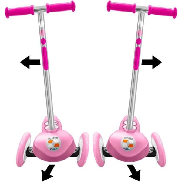 Trottinette Styrning 3 hjul - STAMP - SKIDS KONTROLL - Rosa
