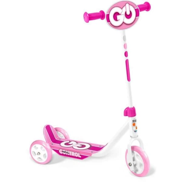 Trehjulig sparkcykel - STAMP - SKIDS CONTROL - Rosa