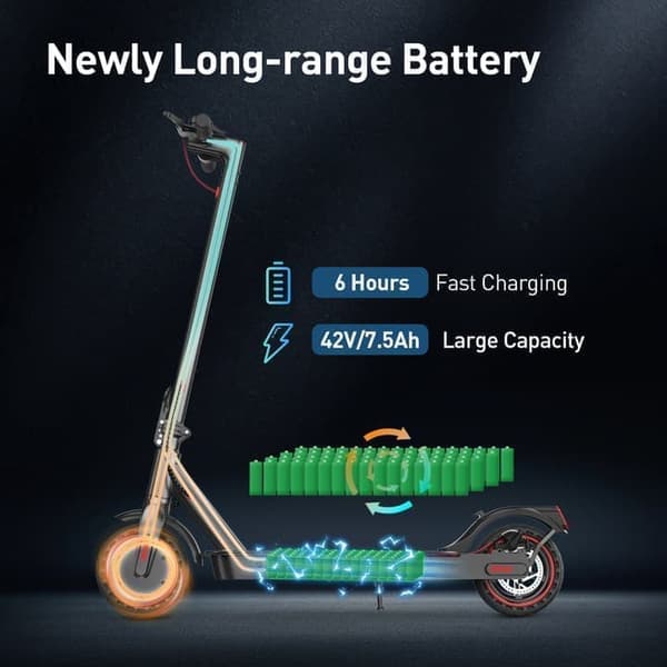 iscooter i9 8,5'' el-scooter, 350W motor, 36V7,5Ah, rækkevidde 22-30 km, maksimal hastighed 30 km/t