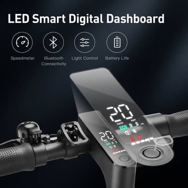 iscooter i9 8,5'' el-scooter, 350W motor, 36V7,5Ah, rækkevidde 22-30 km, maksimal hastighed 30 km/t