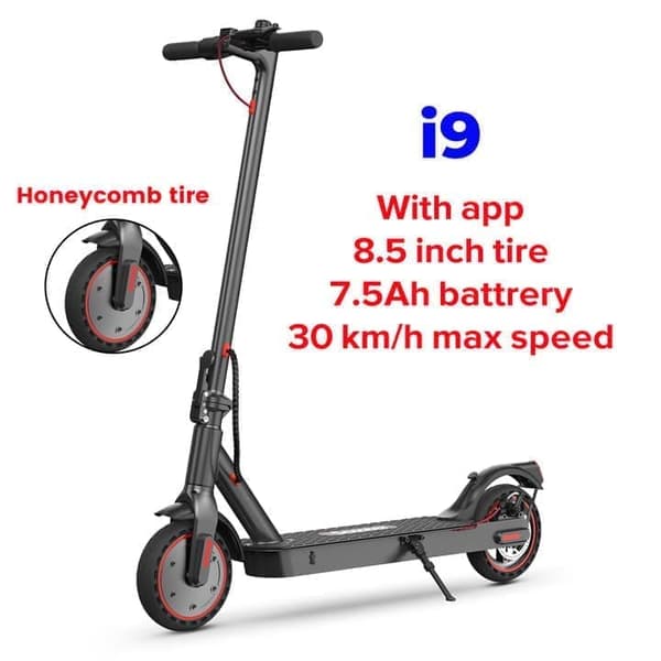iscooter i9 8,5'' el-scooter, 350W motor, 36V7,5Ah, rækkevidde 22-30 km, maksimal hastighed 30 km/t
