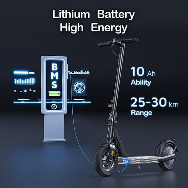iScooter i9s 10'' elektrisk skoter, 500W motor, 36V/10Ah, räckvidd 25-30KM, maxhastighet 25-35 km/h