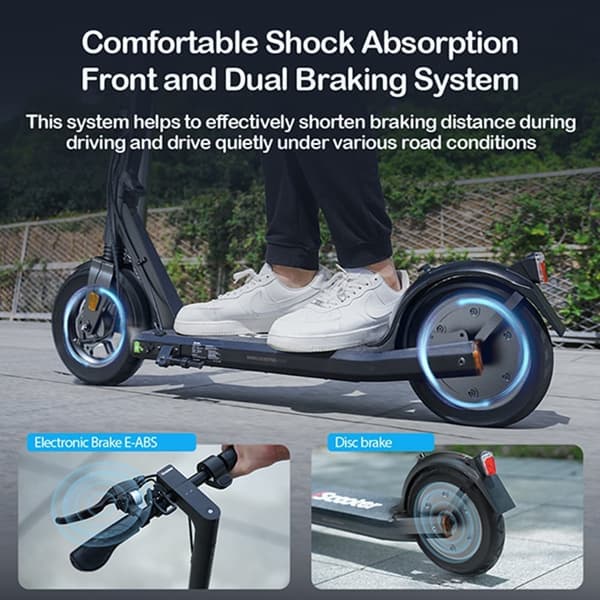iScooter i9s 10'' elektrisk skoter, 500W motor, 36V/10Ah, räckvidd 25-30KM, maxhastighet 25-35 km/h