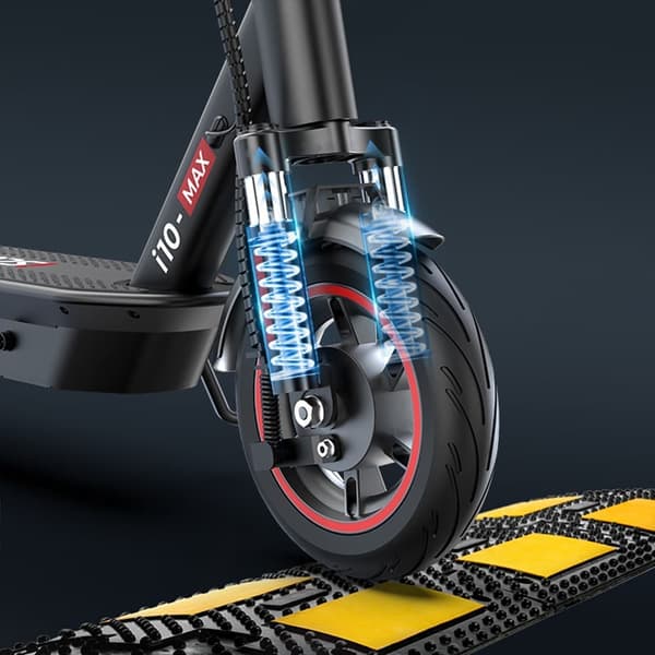 iScooter i10 Max 10'' foldbar el-scooter, 750W motor, 18AH batteri, maksimal hastighed 45KM/H, 80-96KM rækkevidde
