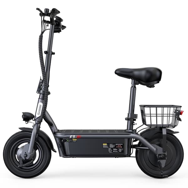 iScooter F3 10'' el-scooter, 1000W motor, 13AH batteri, 45KM/H, 55-60 km rækkevidde, med sæde