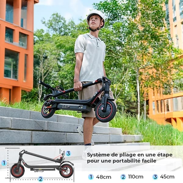 iScooter W7 8,5'' elscooter, 350W motor, 7,8Ah batteri, elscooter 35KM/H, 25-30KM uthållighet, Bluetooth APP-anslutning