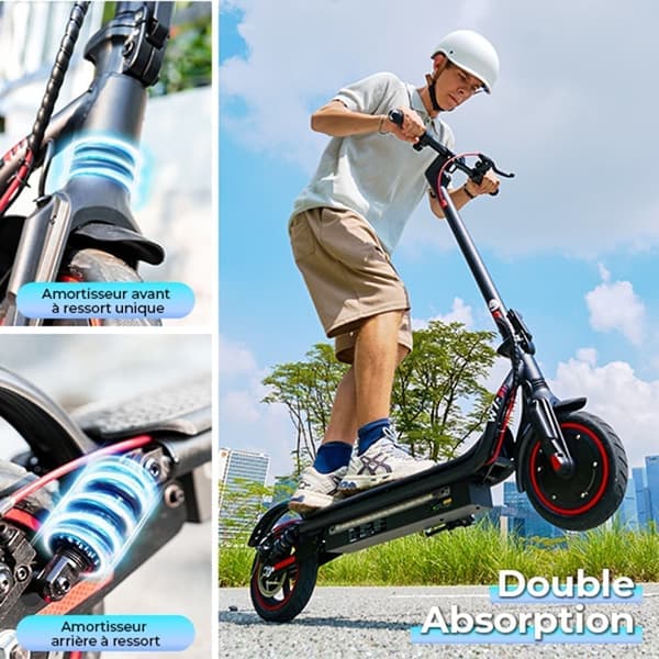 iScooter W7 8,5'' elscooter, 350W motor, 7,8Ah batteri, elscooter 35KM/H, 25-30KM uthållighet, Bluetooth APP-anslutning