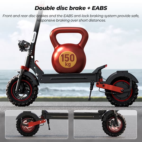 iScooter iX5s 11" sähköskootteri, 1000W moottori, maksiminopeus 45KM/H, 15AH akku. 50-60 km kestävyys, iskunvaimentimet edessä ja takana