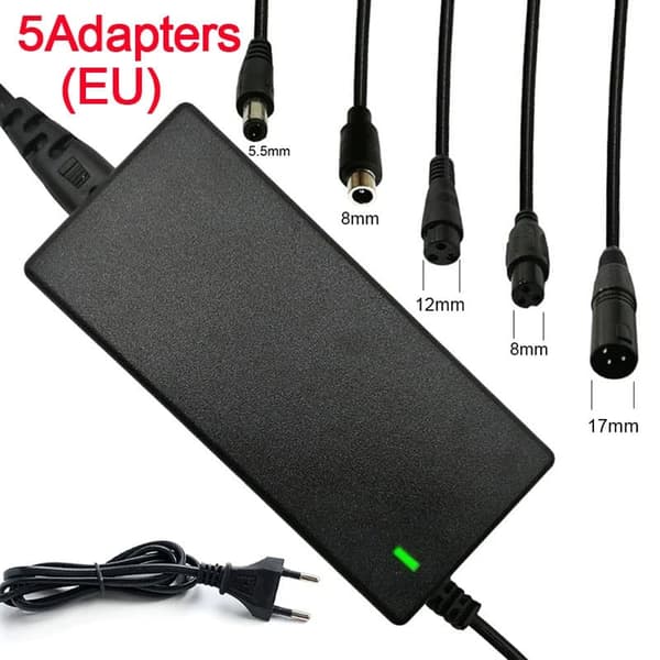 Universal 42V 2A litiumbatteriladdare Balanscykel Elskoter Strömadapter
