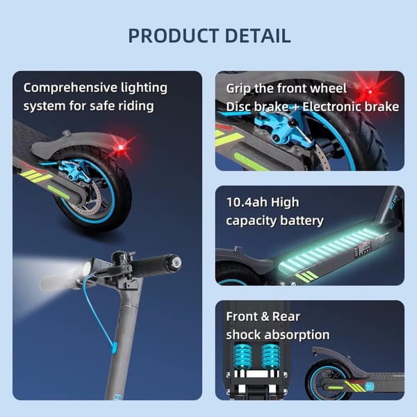 2025 - HONEYWHALE M2 Pro KickScooter Elsparkcykel - 32km/h elcykel elkick 500W